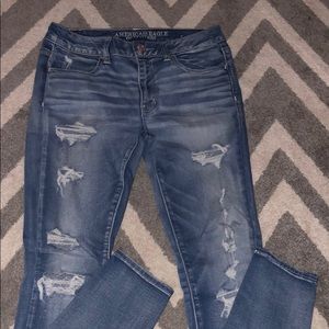 American Eagle Ripped Jeggings Size 8